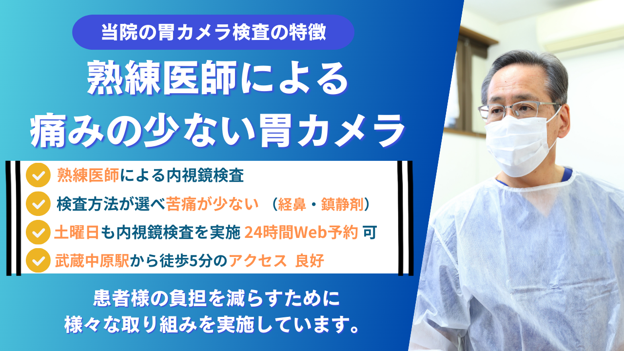 武蔵中原 胃カメラ検査 山高クリニック
